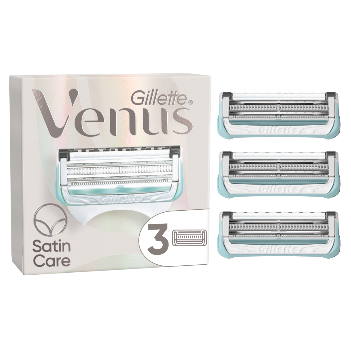 Set rezerve aparat ras pentru zona intima Venus Satin Care, 3 bucati, Gillette