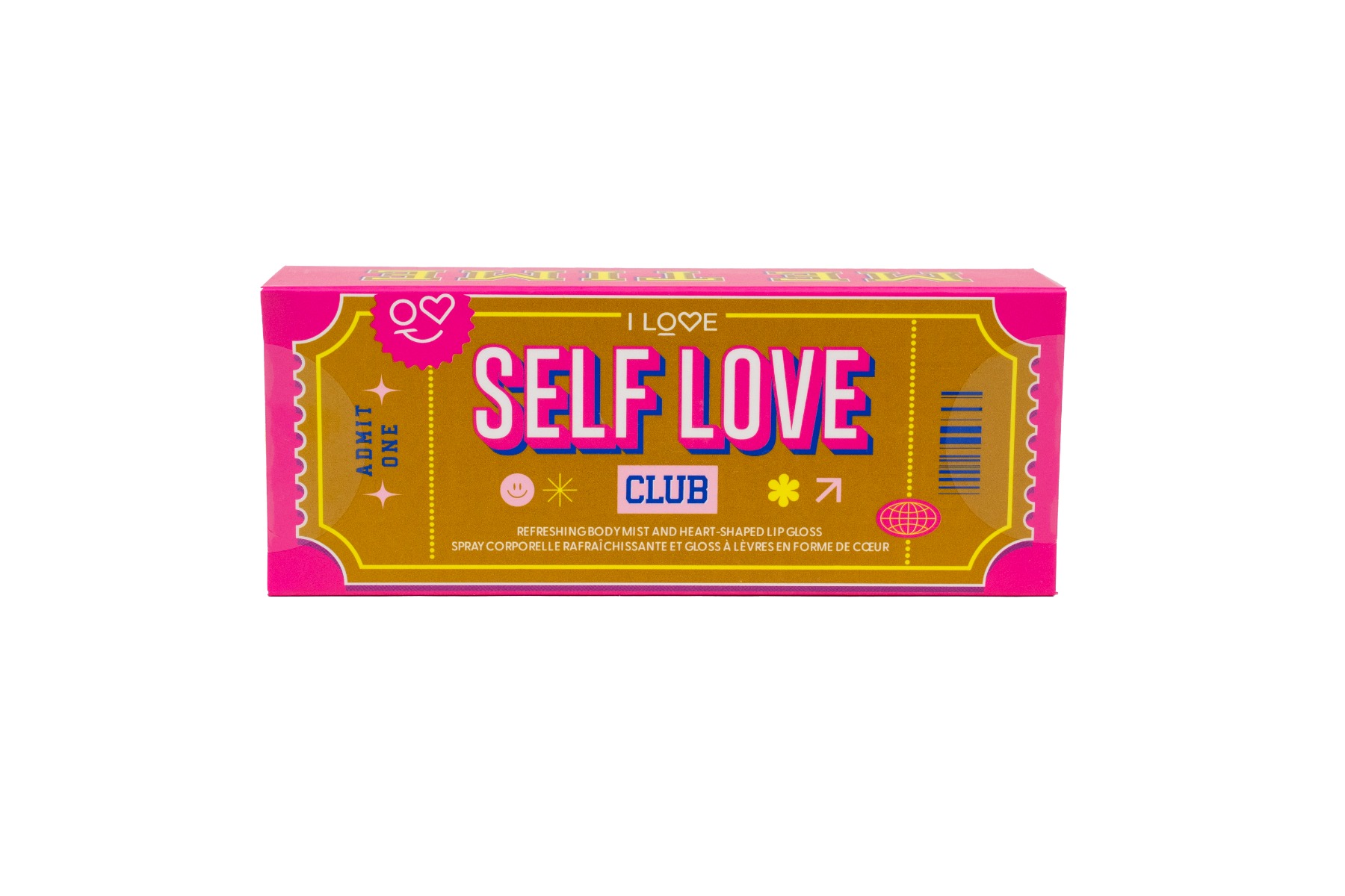 Set spray de corp 40ml + Luciu de buze 1.4g Self Love Club, 1 bucata, I Love Cosmetics