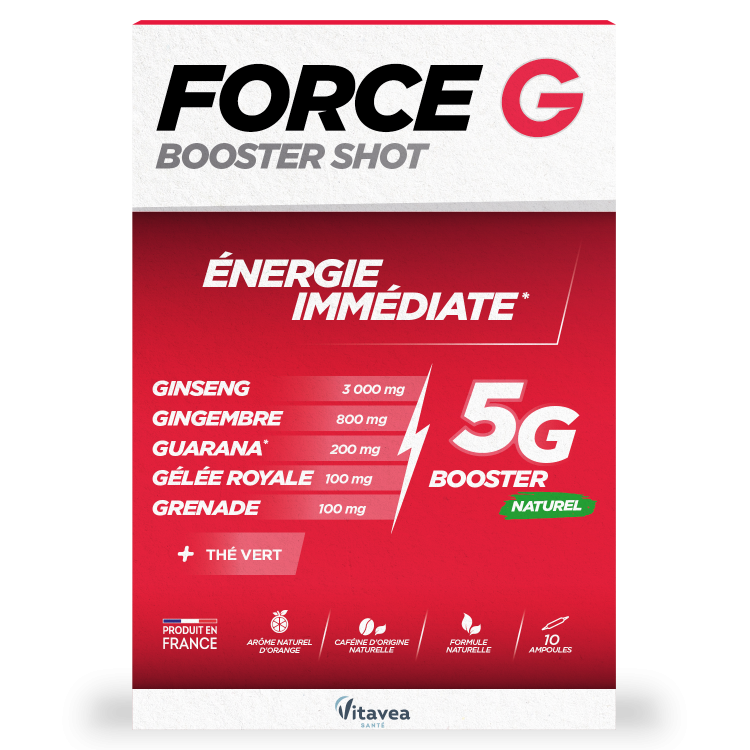 Shot energizant Force G Booster, 10 fiole buvabile, Vitavea