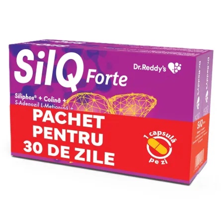SilQ Forte 15 + 15 capsule - suport pentru sanatatea ficatului si efect antioxidant