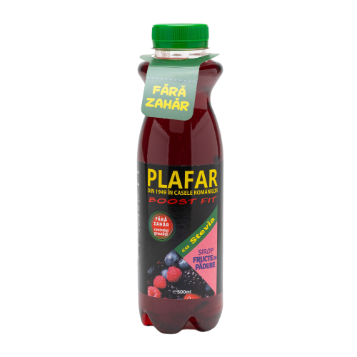 Sirop cu fructe de padure Boost Fit cu stevie, 500ml, Plafar