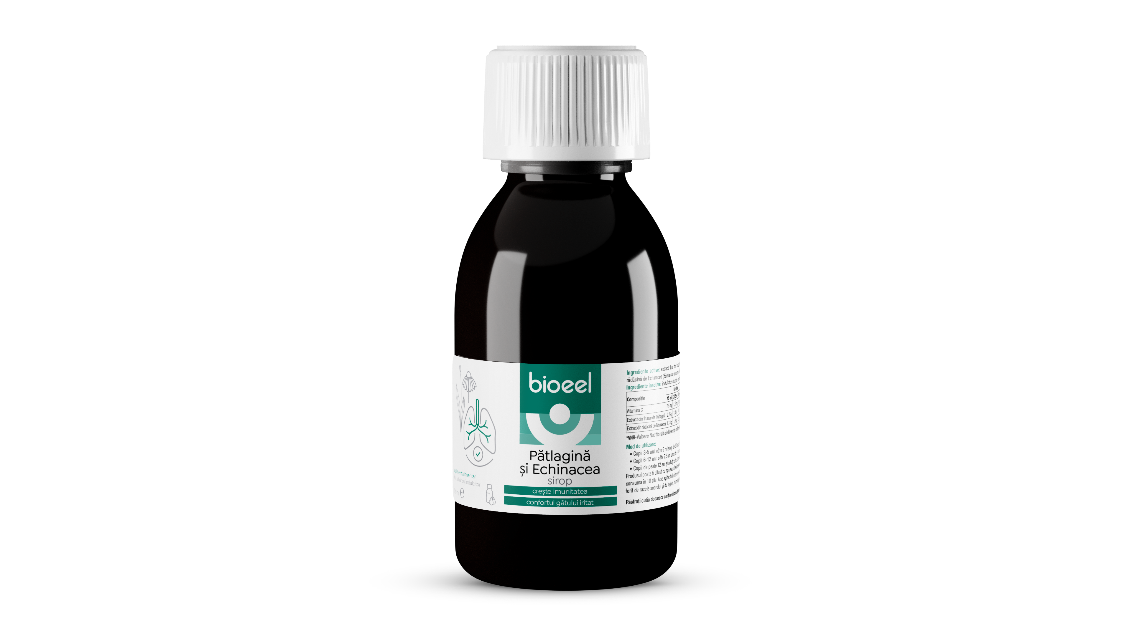 Sirop de patlagina si echinacea, 120ml, Bioeel