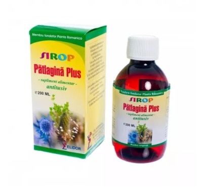 Sirop Patlagina Plus, 200 ml, Elidor