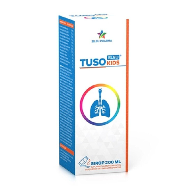 Sirop pentru copii Tuso Bleu Kids, Bleu Pharma | 200 ml