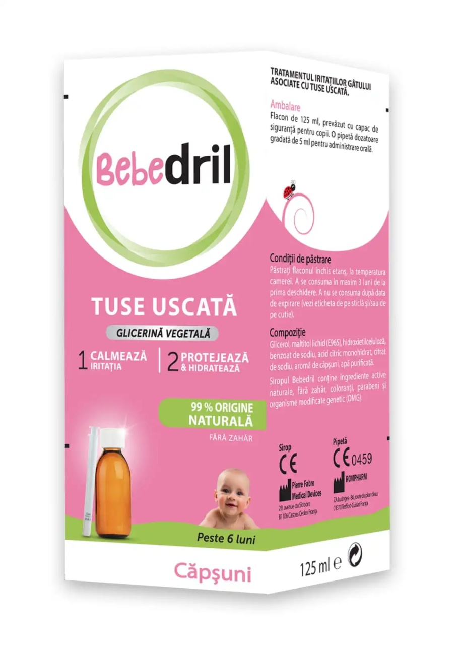 Sirop pentru tuse uscata, +6 luni, 125ml, Bebedril