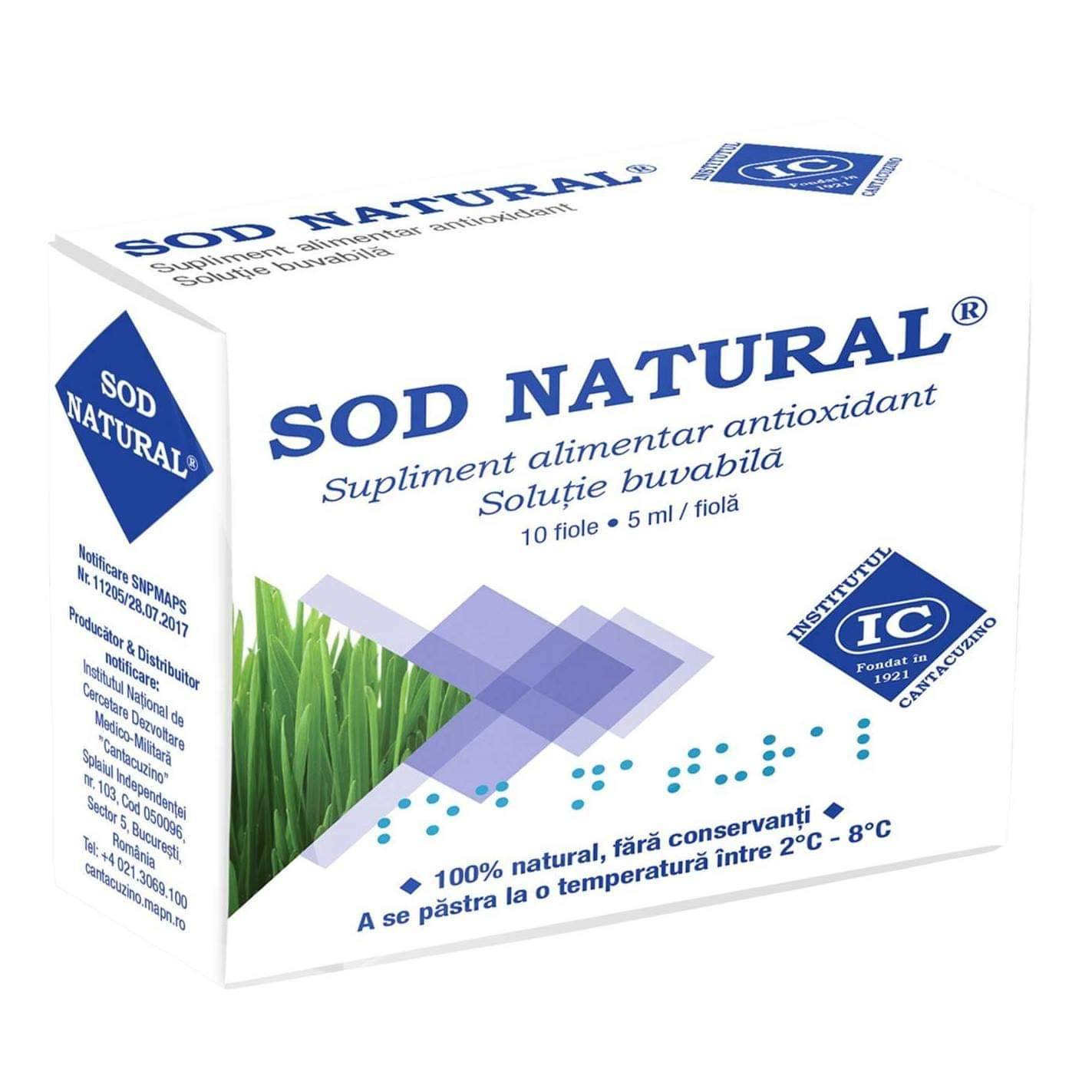 SOD NATURAL 10 fiole x 5ml - Institutul Cantacuzino - poza 1