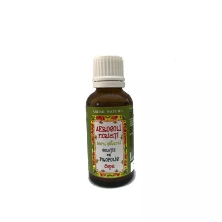 Solutie aerosoli cu propolis pentru copii, Aerosoli fericiti, 30ml, Prisaca Transilvania
