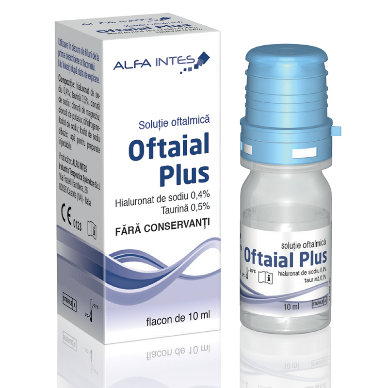 Solutie oftalmica Oftaial Plus, Alfa Intes | 10 ml
