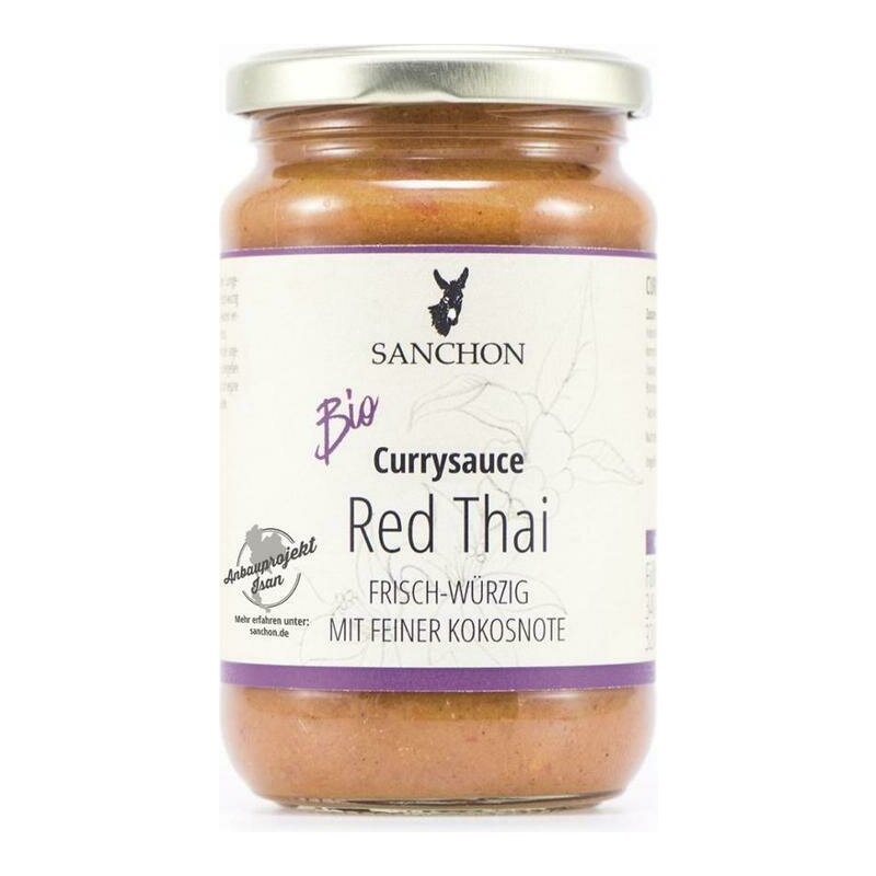 Sos curry rosu thailandez bio 340g Sanchon