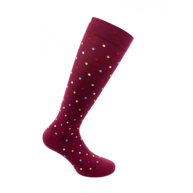 Sosete bumbac pana la genunchi, Fancy Socks, rosu - L