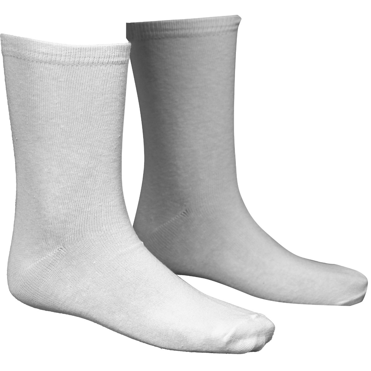 Sosete lungi albe, marime 41-46, 5 perechi