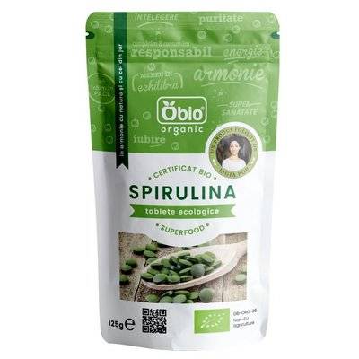 Spirulina tablete 500mg 250tb - 125g - OBio - poza 3