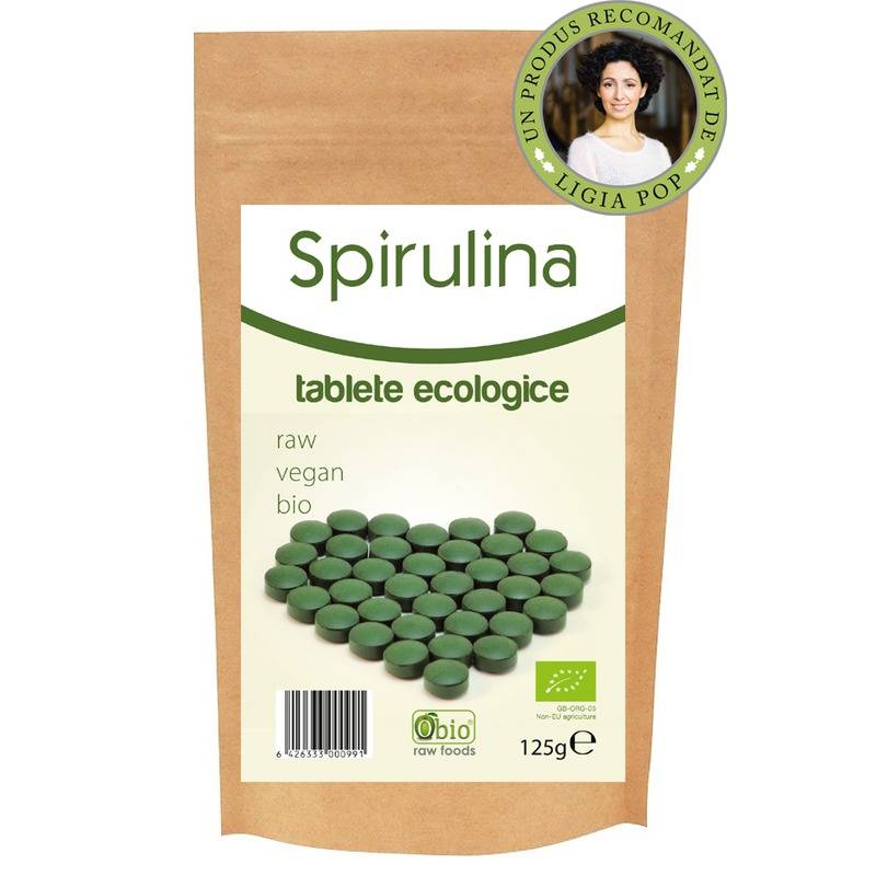 Spirulina tablete 500mg 250tb - 125g - OBio - poza 4