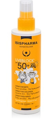 Spray cu protectie solara pentru copii Uveblock SPF50+, 200ml, Isis Pharma