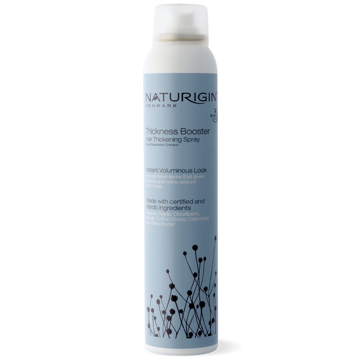Spray fixativ pentru volum cu sustinere usoara Thickness Booster, 200ml, Naturigin