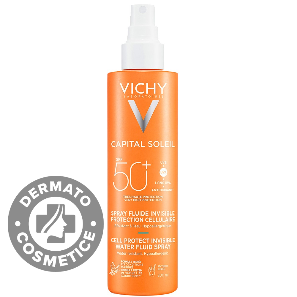 Spray fluid invizibil Capital Soleil Cell Protect SPF50+, 200ml, Vichy