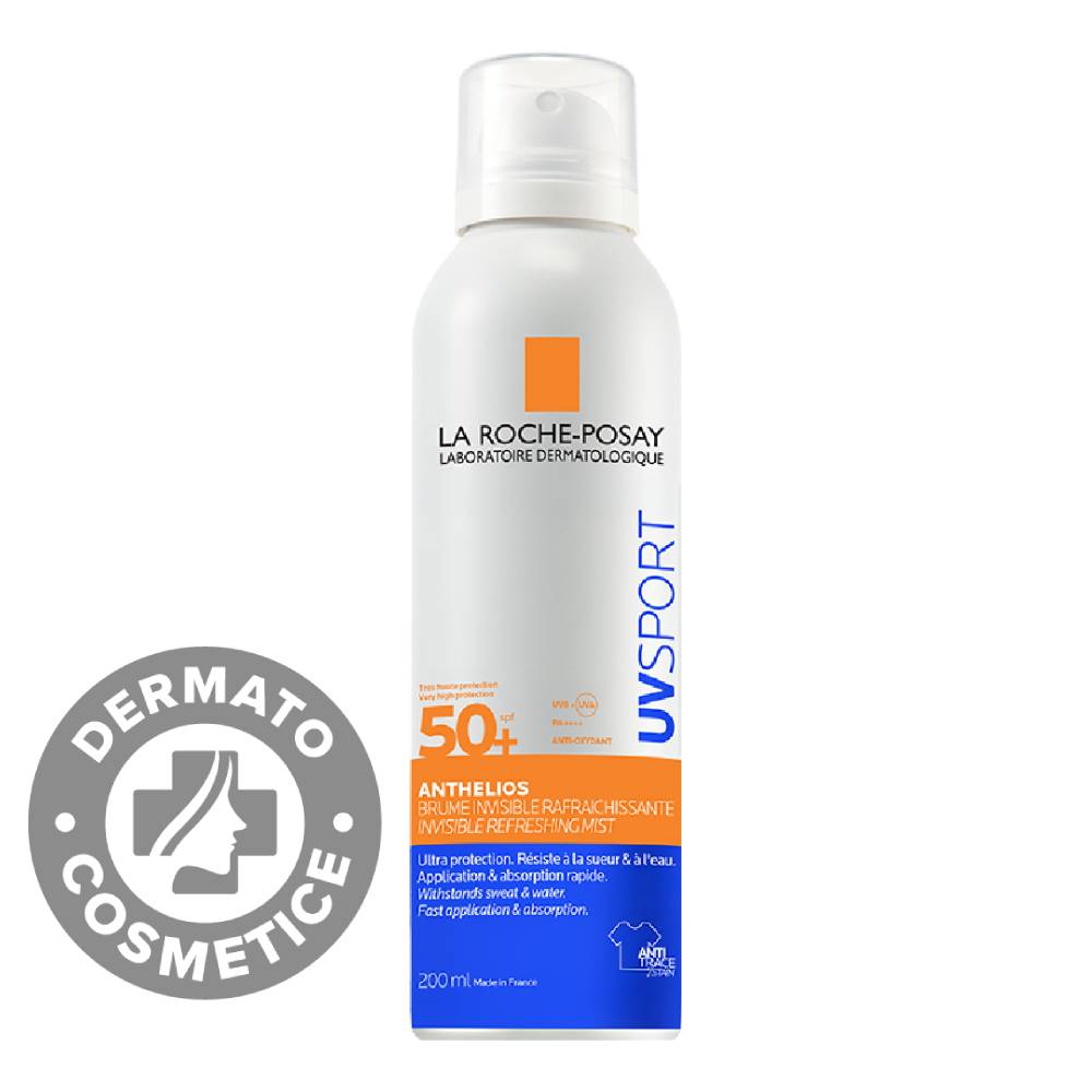 Spray invizibil reimprospatant SPF50+ Anthelios UVSport, 200ml, La Roche-Posay