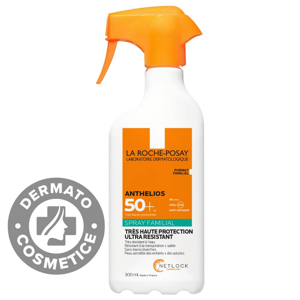 Spray SPF50+ fara parfum Anthelios Family, 300ml, La Roche-Posay