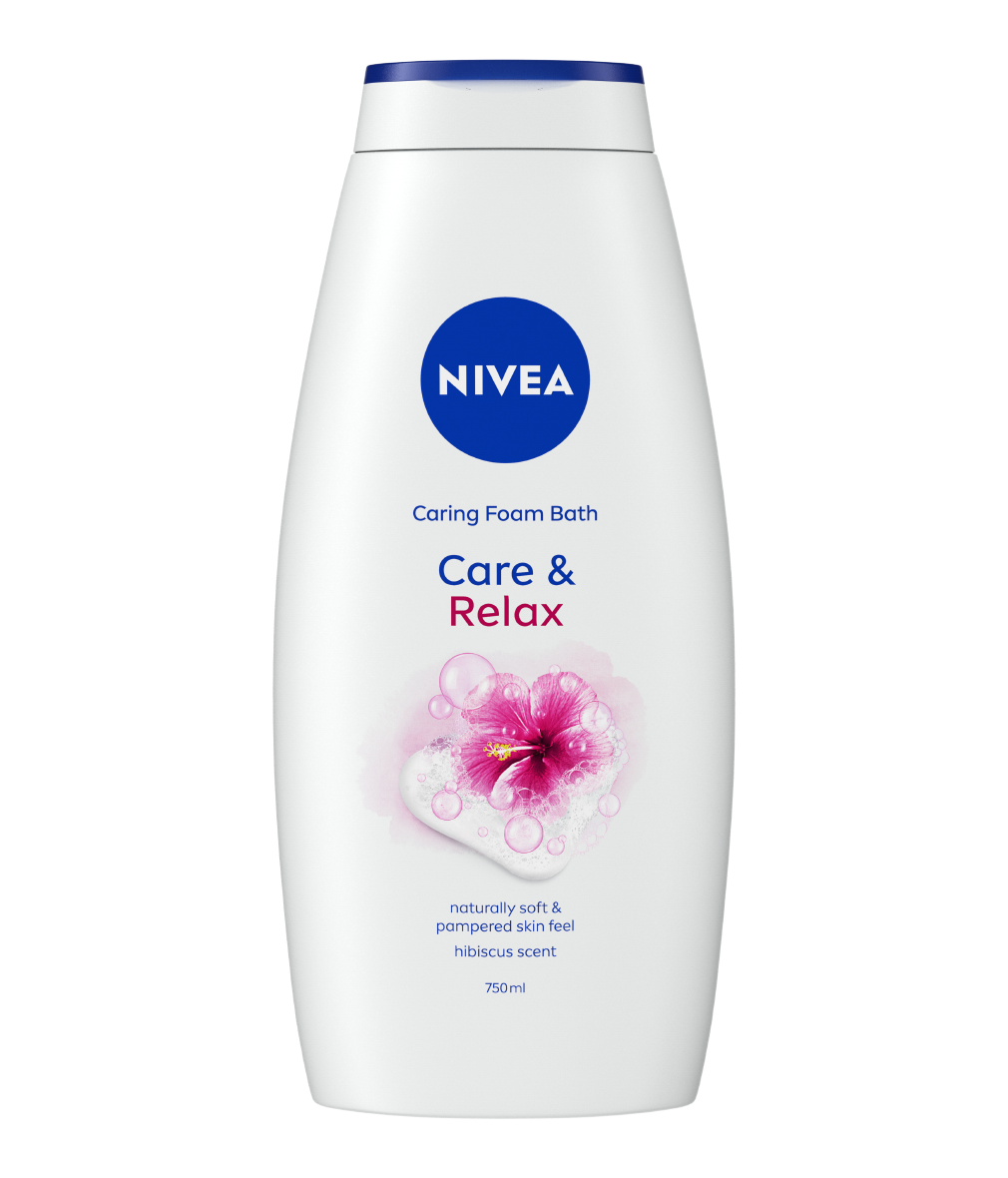 Spuma de baie Care & Relax, 750ml, Nivea