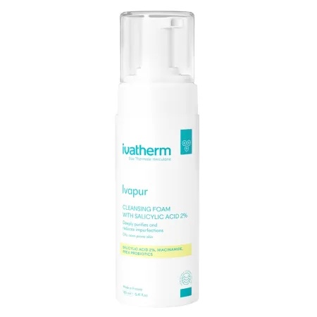 Spuma de curatare Ivapur cu Acid Salicilic 2%, 160ml, Ivatherm