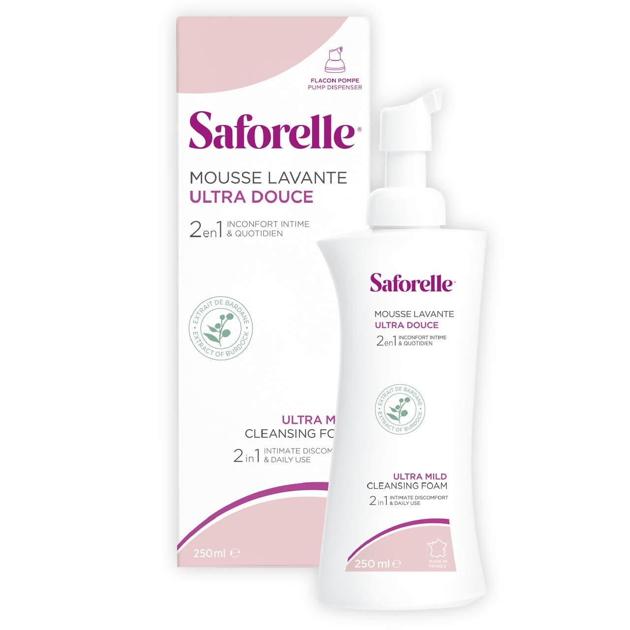 Spuma de curatare ultradelicata pentru igiena intima, 250ml, Saforelle