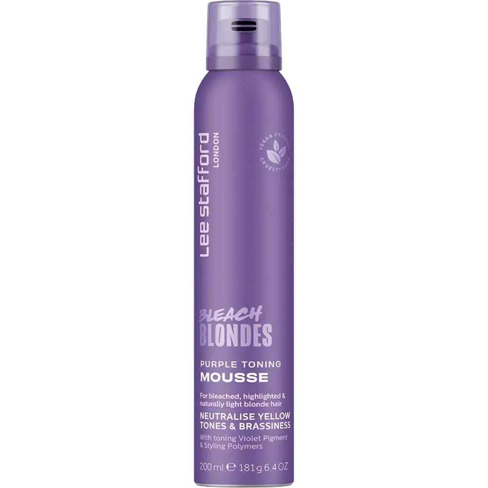 Spuma nuantatoare cu protectie UV Bleach Blondes Purple Toning, 200ml, Lee Stafford