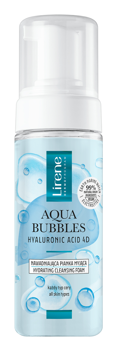 Spuma pentru curatare faciala cu acid hialuronic Aqua Bubbles, 150ml, Lirene