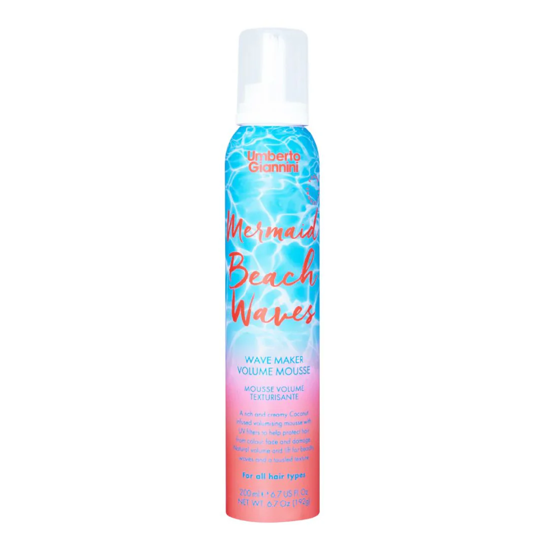 Spuma pentru volum si texturarea parului, cu filtru UV, Mermaid Beach Waves, 200 ml, Umberto Giannini