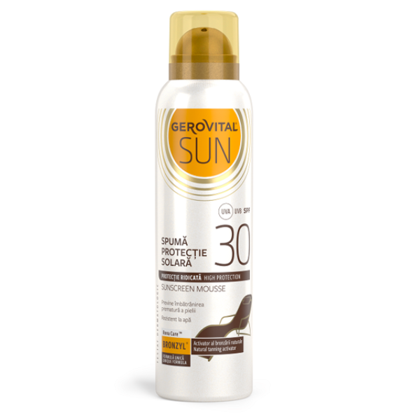 Spuma protectie solara SPF 30 Sun, Gerovital, Farmec | 150 ml