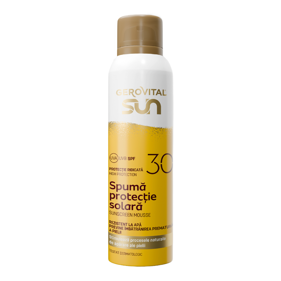 Spuma protectie solara SPF30 Sun, 150 ml, Gerovital
