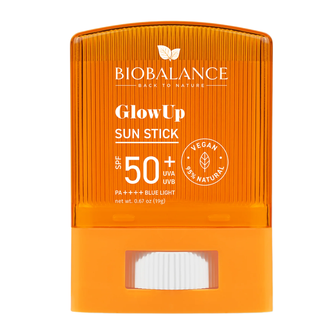 Stick protectie solara SPF 50+ UVA & UVB, PA++++ Blue Light, Glow Up,19g, Bio Balance