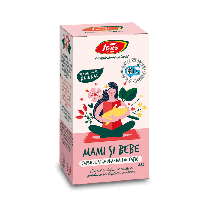 Stimularea lactatiei Mami si Bebe G85, 60 capsule, Fares