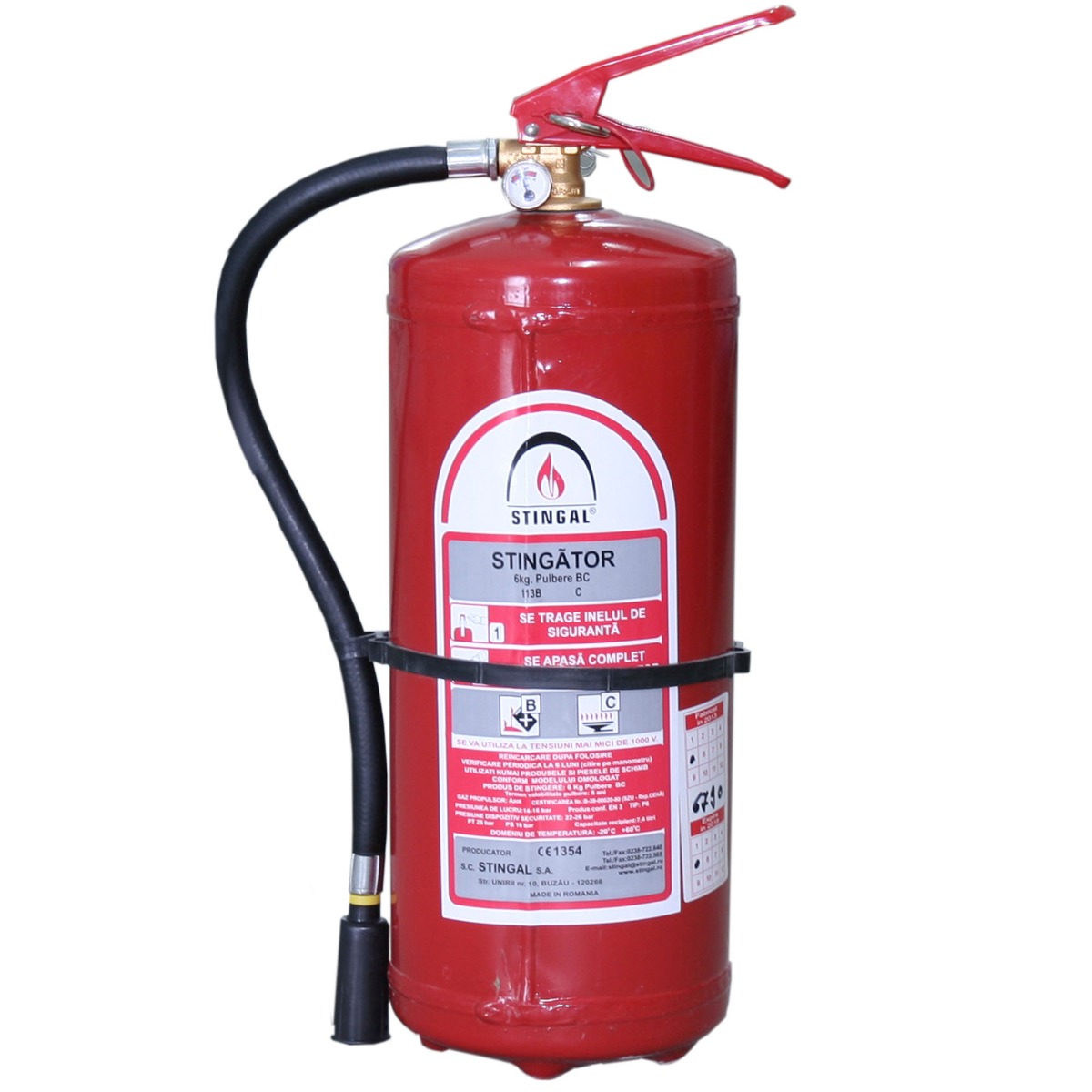 Stingator presurizat cu pulbere, tip P6, 6kg