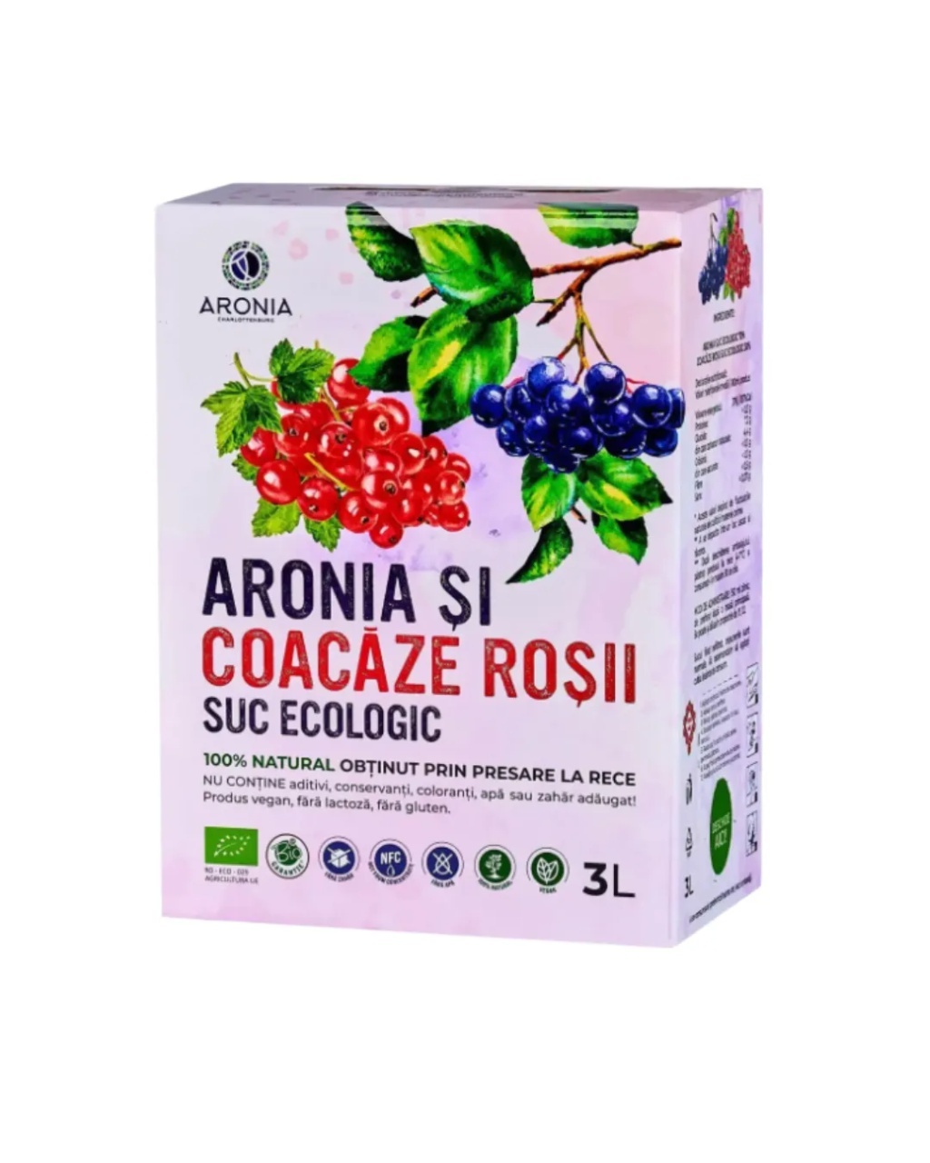 Suc de Aronia si coacaze rosii Eco, 3l, Aronia Charlottenburg