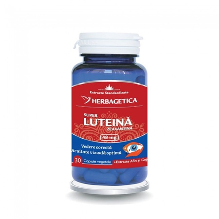 Super Luteină Zeaxantina, 48mg, 30 capsule vegetale, Herbagetica