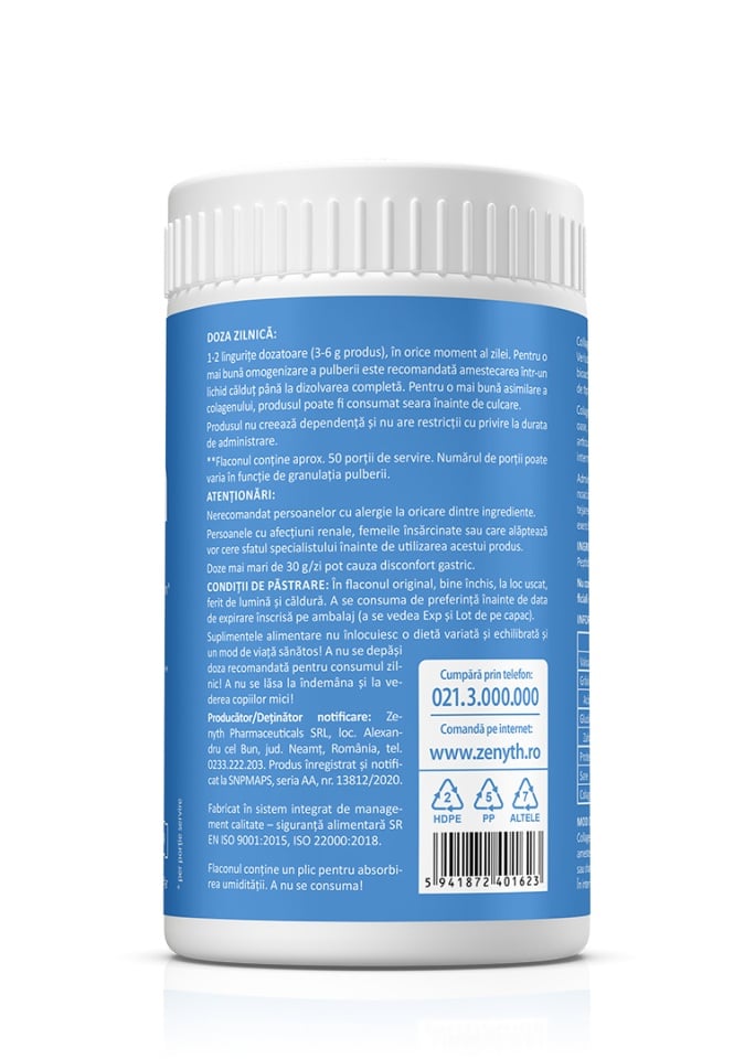 Supliment alimentar Colagen Pure, Zenyth, 150g - poza 2