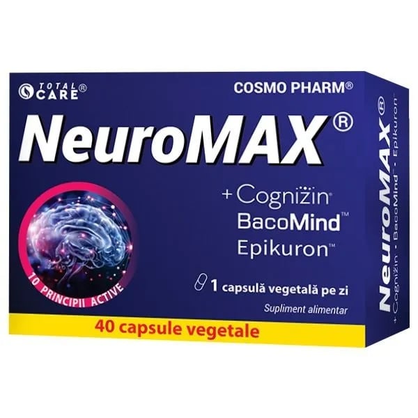Supliment alimentar Neuromax Total Care, 40 capsule - poza 1