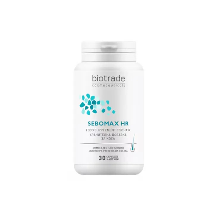 Supliment impotriva caderii parului Sebomax HR, 30 capsule, Biotrade