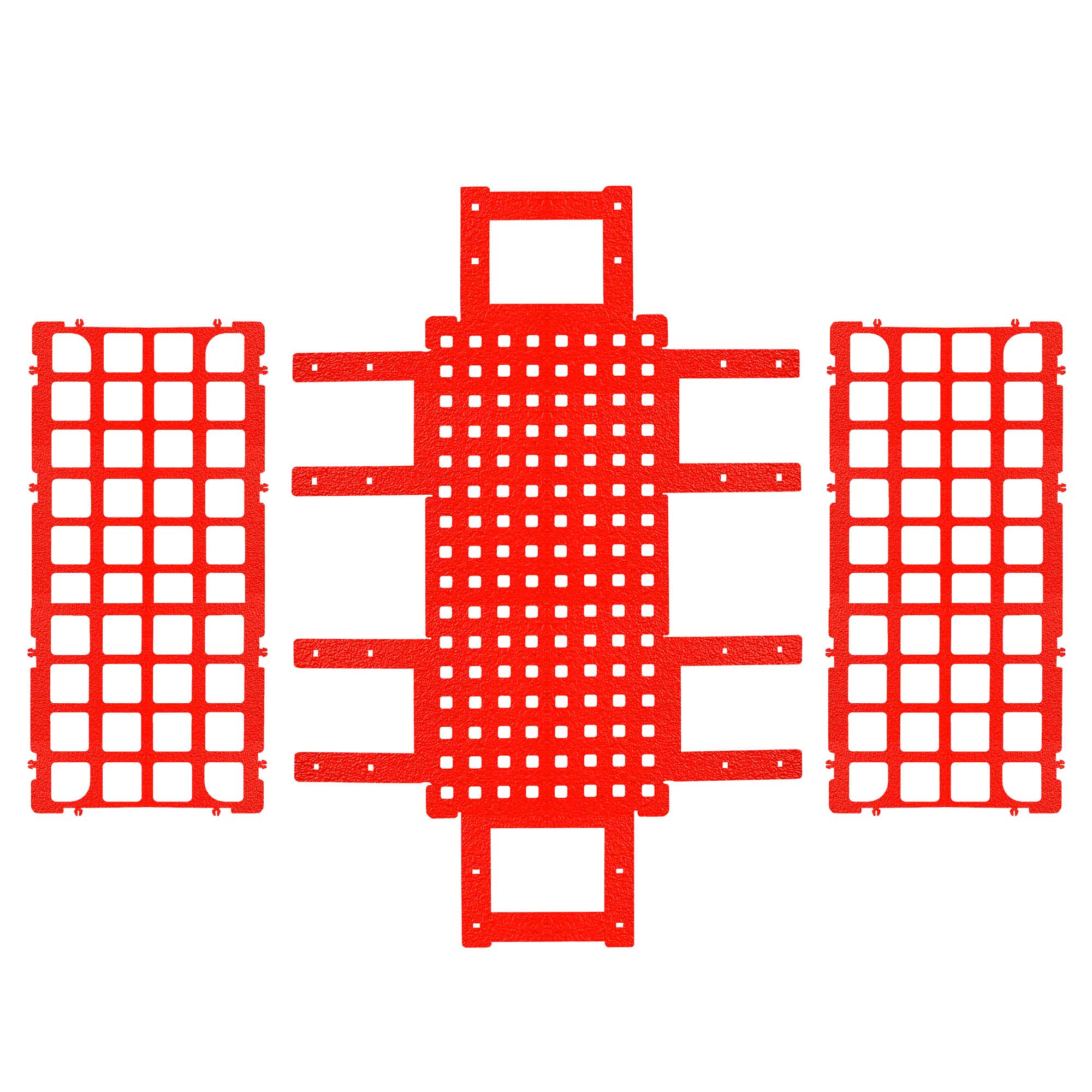 Suport din polipropilena pentru eprubete, rosu, 40 pozitii Ø 18-20 mm, 160×275×70 mm