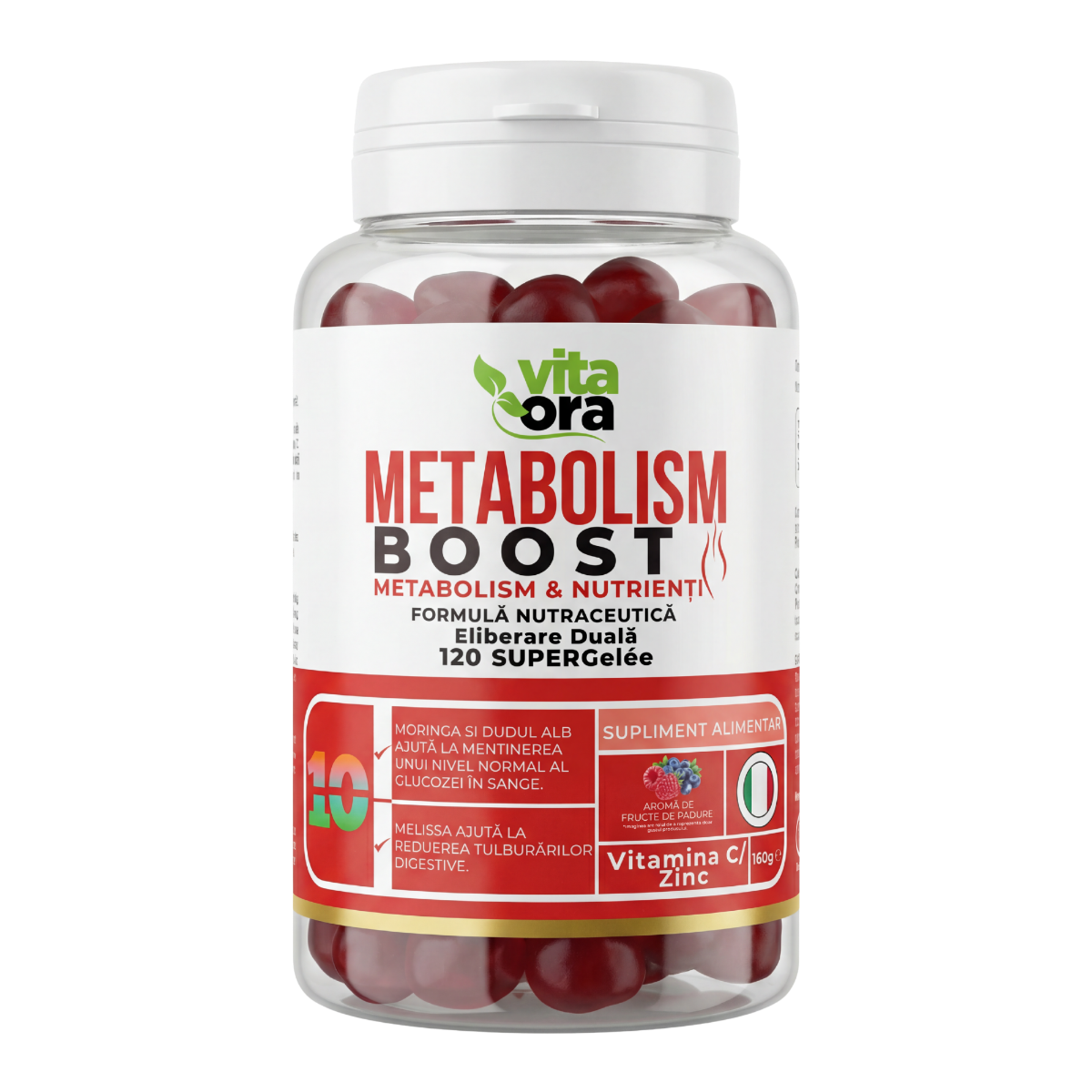 Suport pentru metabolism si energie Metabolism Boost, 120 jeleuri, Vita Ora