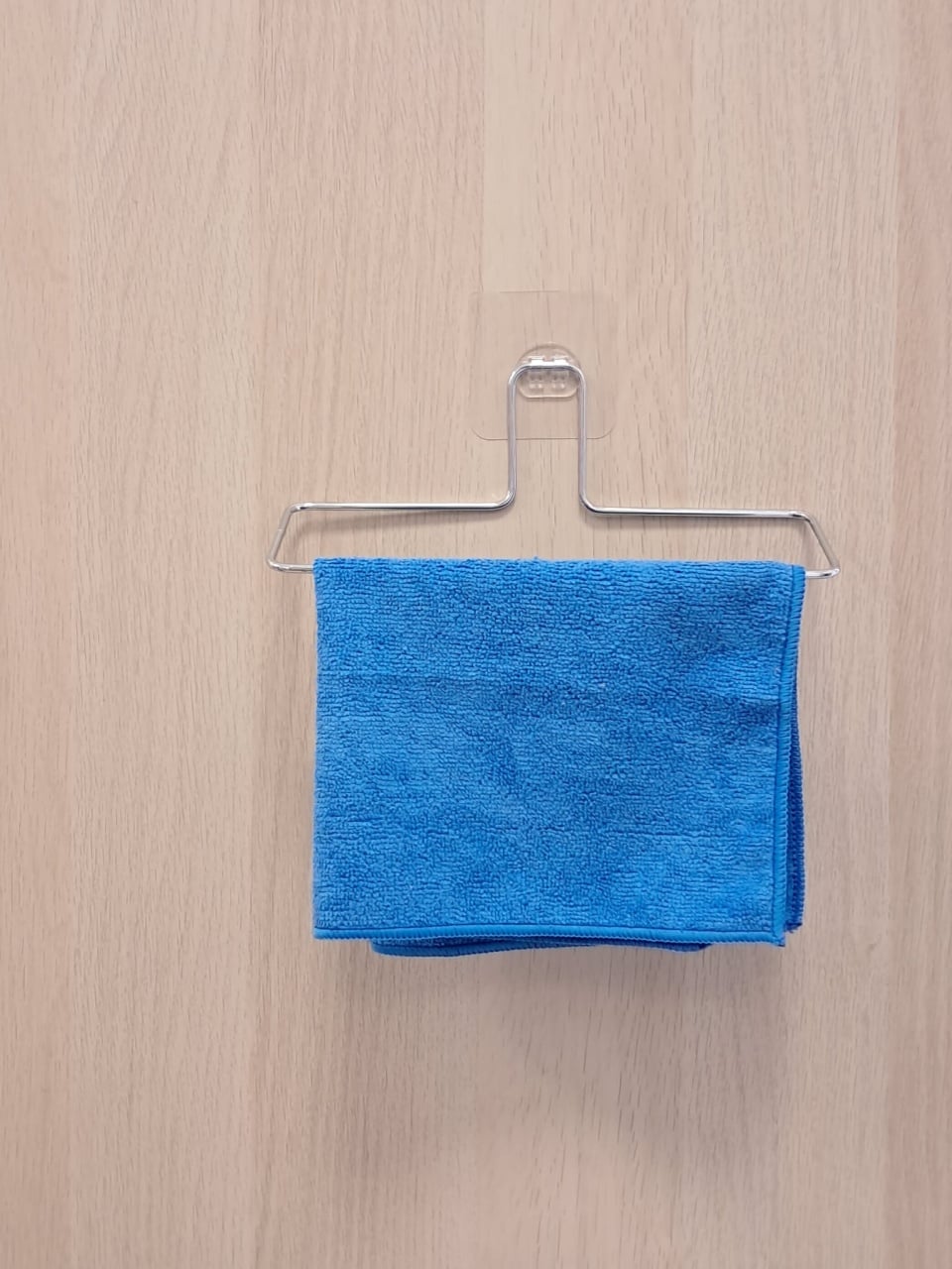 Suport prosoape baie / bucatarie, finisaj cromat, cu prindere prin lipire – montaj rapid in 5 minute fără găurire - poza 1