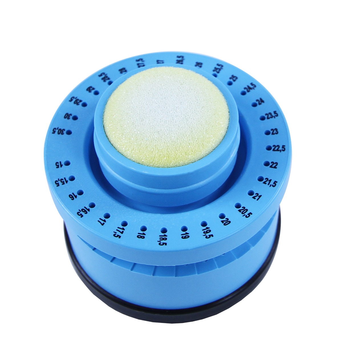 Suport sterilizare ace endodontice, 16 orificii, burete, Ø 7.4 cm