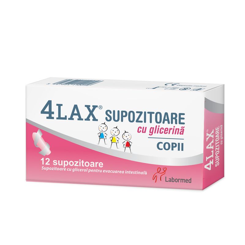 Supozitoare cu glicerina pentru copii 4Lax, Labormed | 12 bucati