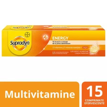 Supradyn Energy cu Coenzima Q10, 15 comprimate efervescente