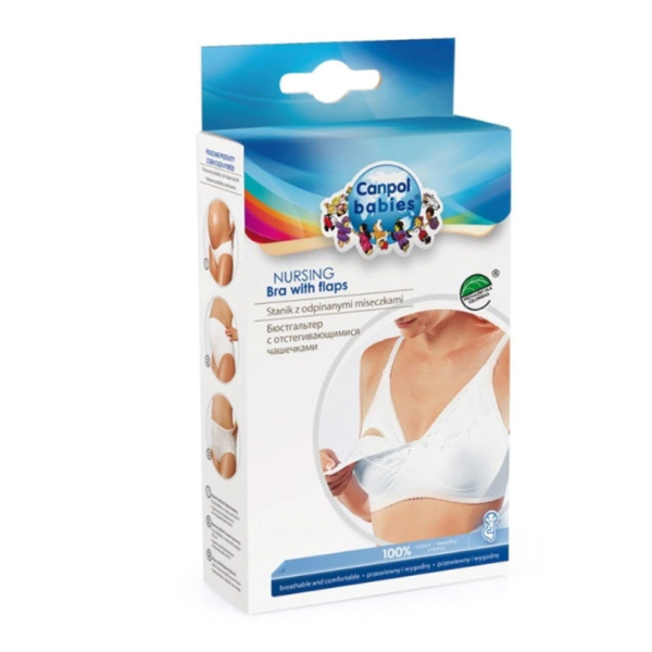 Sutien pentru alaptat 26/760, alb, marime 80C, Canpol Babies | 1 buc