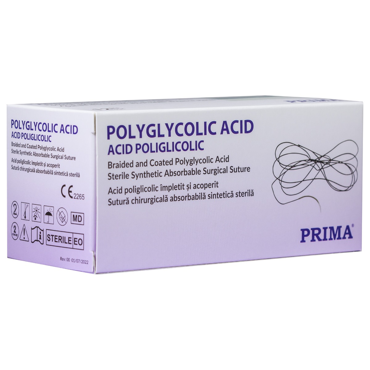 Sutura acid poliglicolic 75cm, resorbabila, ac cu varf taietor 3/8, 16mm, USP 4/0, 12 bucati