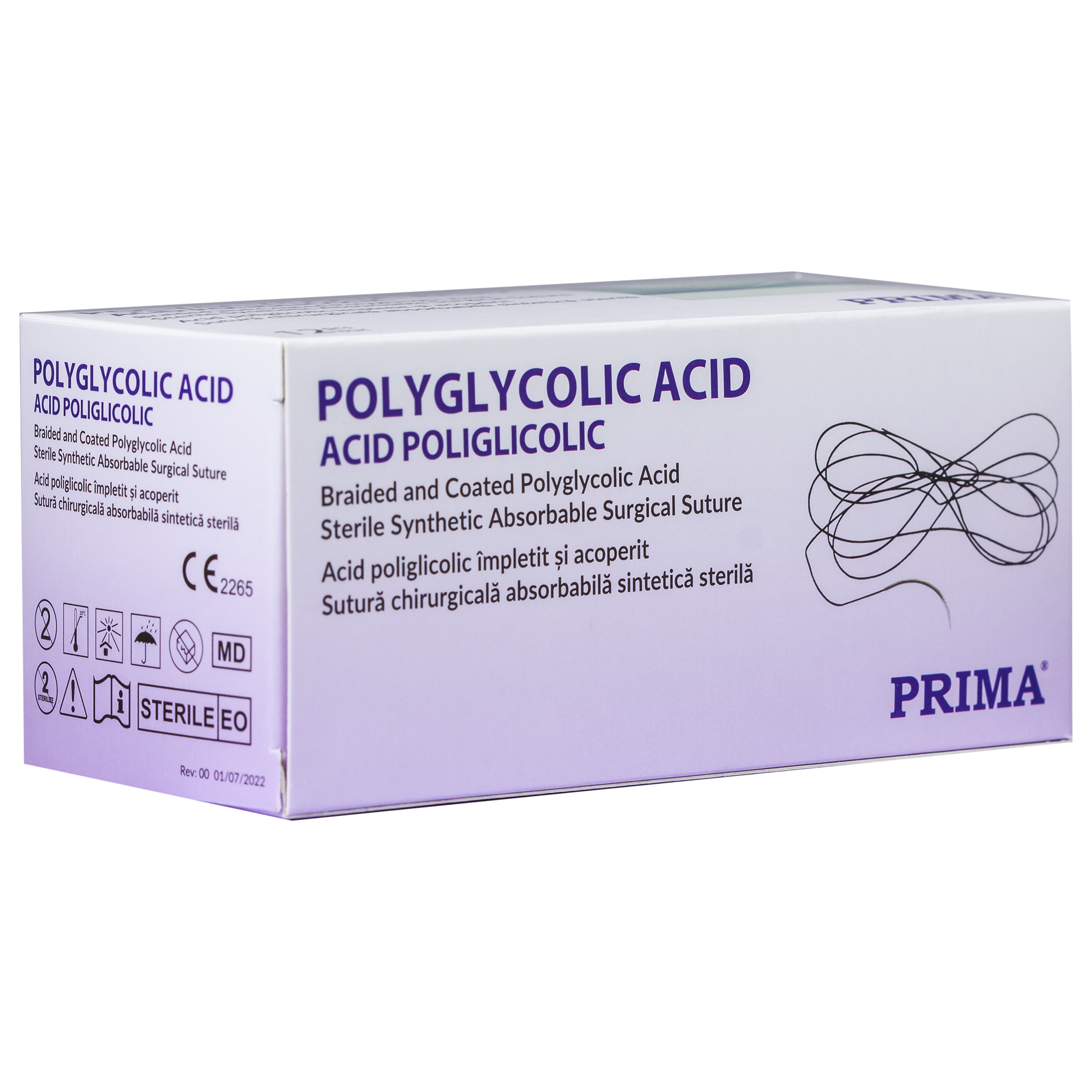 Sutura chirurgicala acid poliglicolic PRIMA 150cm fara ac USP 2/0