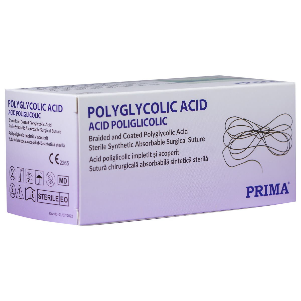 Sutura chirurgicala acid poliglicolic PRIMA 75cm ac rotund 1/2 30mm USP 3/0