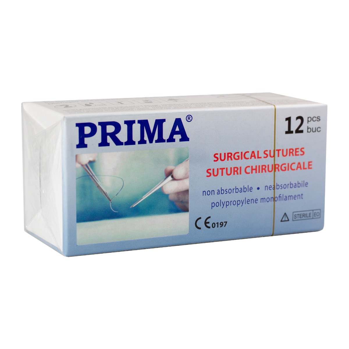 Sutura chirurgicala polipropilena PRIMA 75cm ac rotund 1/2 20cm USP 5/0