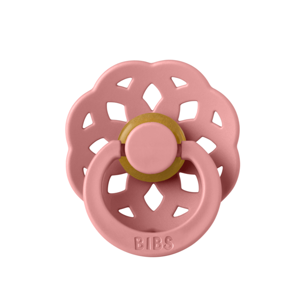 Suzeta din latex cu tetina rotunda pentru +0 luni Boheme Dusty Pink, 1 bucata, Bibs